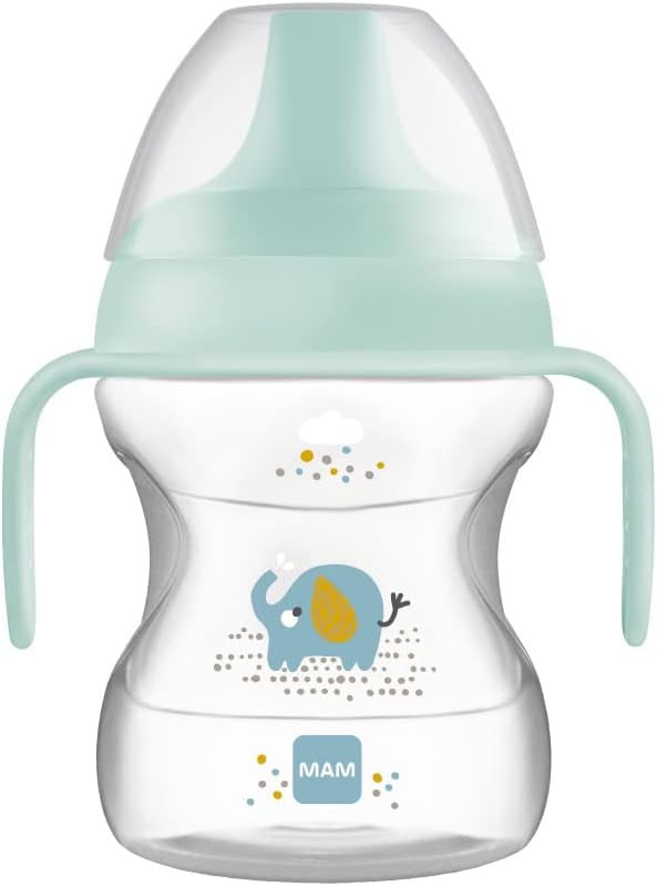 Mam Learn To Drink Cup 190ml Con Extra Soft Spout e Manici Azzurro