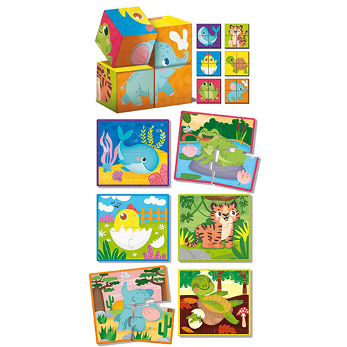 Montessori Legno Cubes And Puzzle