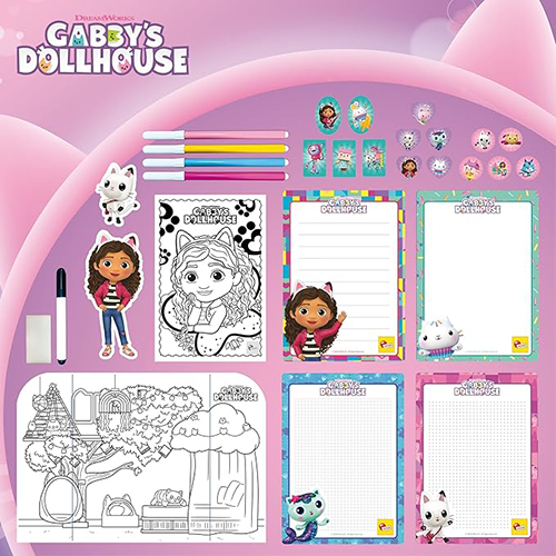 Gabby's Dollhouse Zainetto Coloring and Drawing School