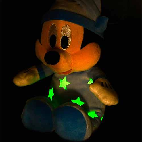 Simba Peluche Topolino Seduto Sleep Well 25 cm la Tutina si Illumina al Buio