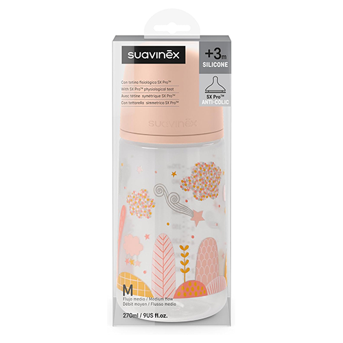 Suavinex Dreams Biberon Silicone sxpro da 270 ml Rosa
