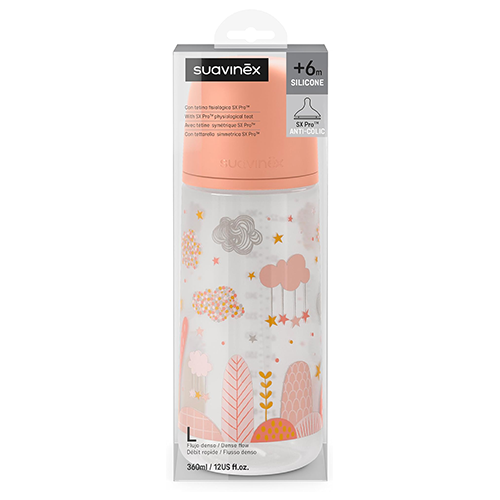 Suavinex Dreams Biberon Silicone sxpro da 360 ml Rosa