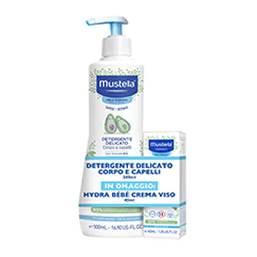 Mustela Detergente Delicato + Hydra Bebè Viso