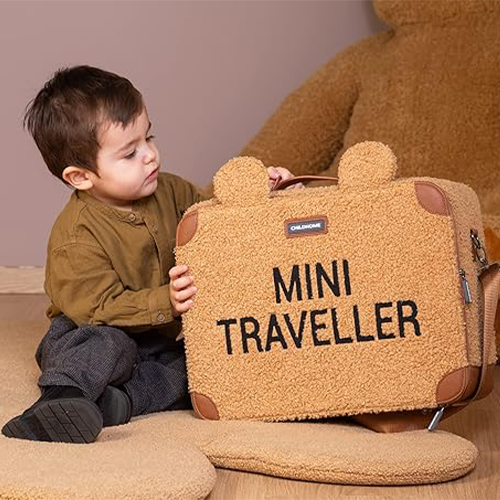 Childhome Valigia Mini per Bimbi Orsacchiotto Marrone