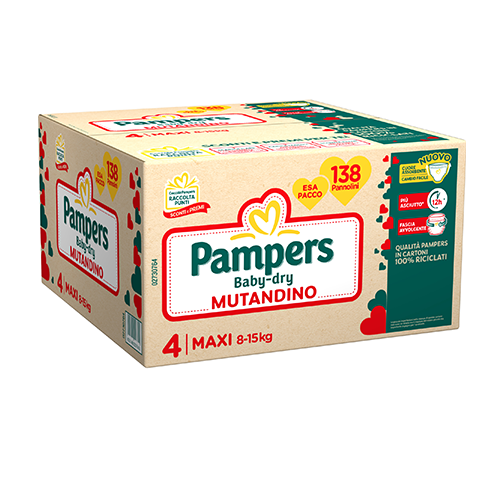 Pampers Baby Dry Mutandino EsaPack MAXI x138