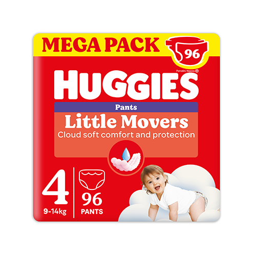 Huggies Little Movers Mutandino Mega Pack TG. 4 96pz