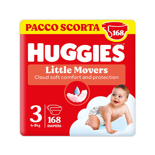 Huggies Little Movers GigaPack TG. 3 168pz