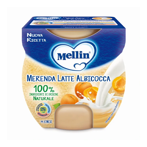 Mellin Merenda Latte-Albicocca 2x100gr