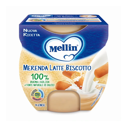 Mellin Merenda Latte-Biscotto 2x100gr