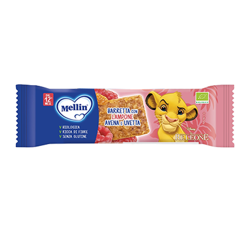 Mellin Disney Barretta Lampone-Avena-Uvetta 20gr