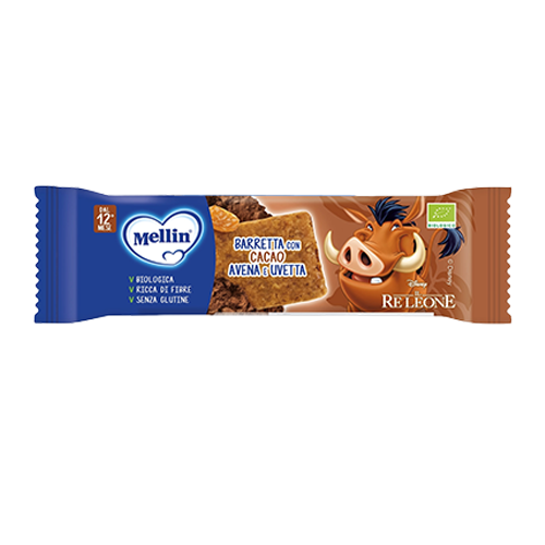 Mellin Disney Barretta Cacao-Avena-Uvetta 20gr