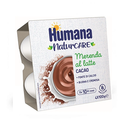 Humana Merenda al Latte Cacao 4x100gr