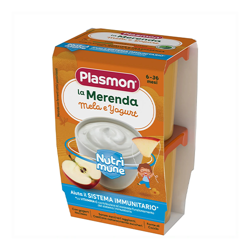 Plasmon Merenda Nutri-Mune Yogurt-Mela 2x120gr