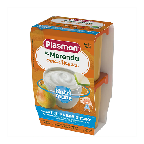 Plasmon Merenda Nutri-Mune Yogurt-Pera 2x120gr