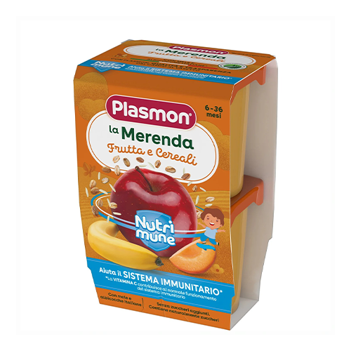 Plasmon Merenda Nutri-Mune Frutta-Cereali 2x120gr