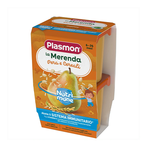 Plasmon Merenda Nutri-Mune Pera-Cereali 2x120gr