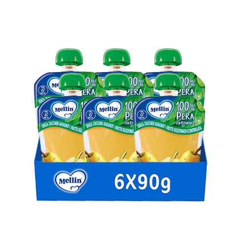 Mellin Pouch Pera 6x90gr
