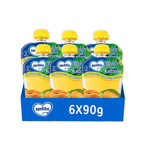 Mellin Pouch Albicocca 6x90gr