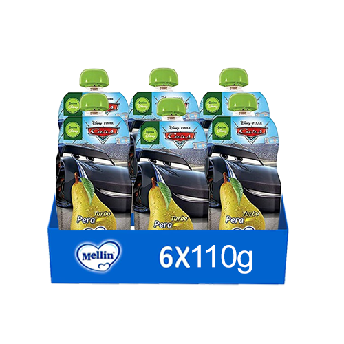 Mellin Pouch Disney Cars Pera 6x110gr