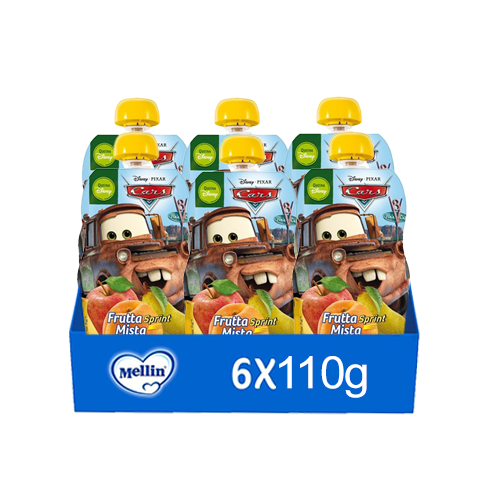 Mellin Pouch Disney Cars Frutta Mista 6x110gr