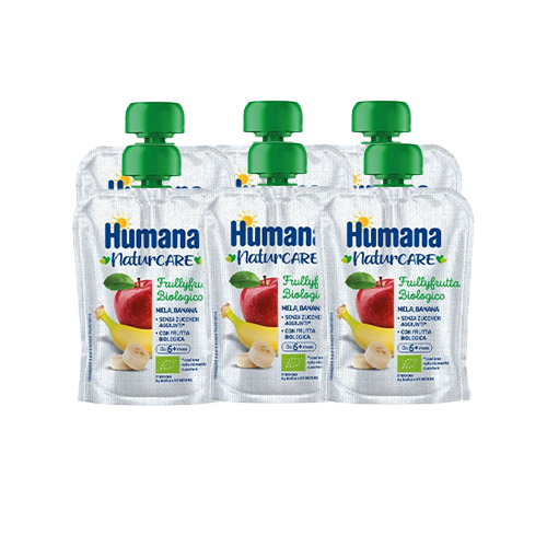 Humana FrullyFrutta Mela-Banana 6x90gr
