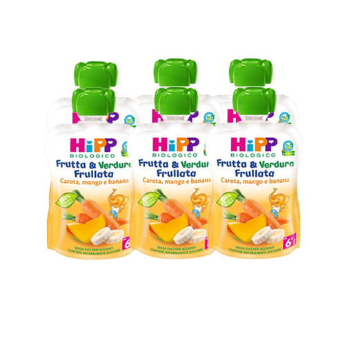 Hipp Frutta e Verdura Frullata Carota-Mango-Banana 6x90g