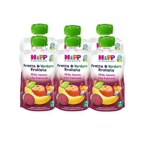 Hipp Frutta e Verdura Frullata Mela-Banana-Barbabiettola 6x90g
