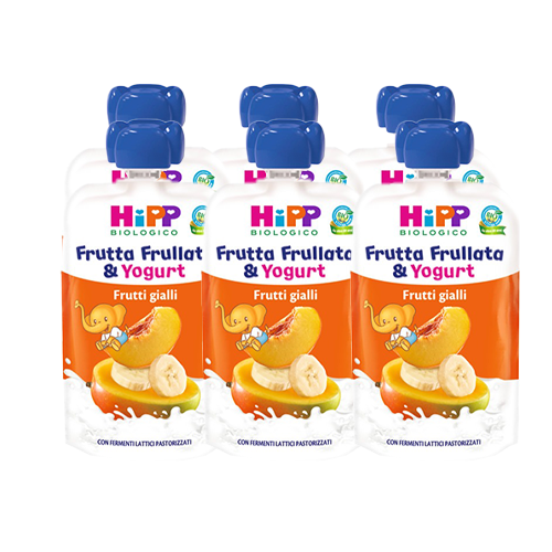 Hipp Frutta Frullata Frutti Gialli e Yogurt 6x90g