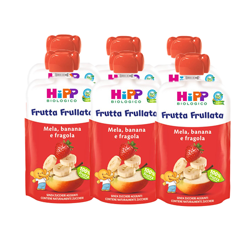Hipp Frutta Frullata Mela-Banana-Fragola 6x90g