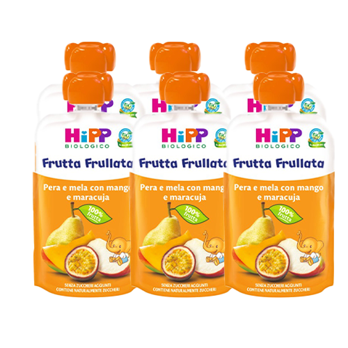 Hipp Frutta Frullata Pera-Mela-Mango-Maracuja 6x90g