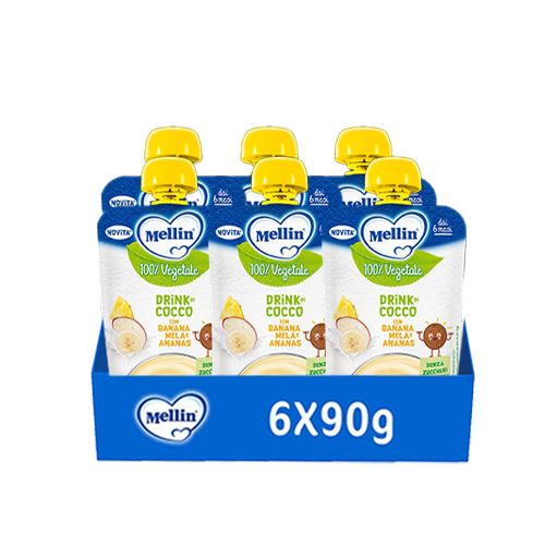 Mellin Pouch Cocco Mela-Ananas-Banana 6x90gr