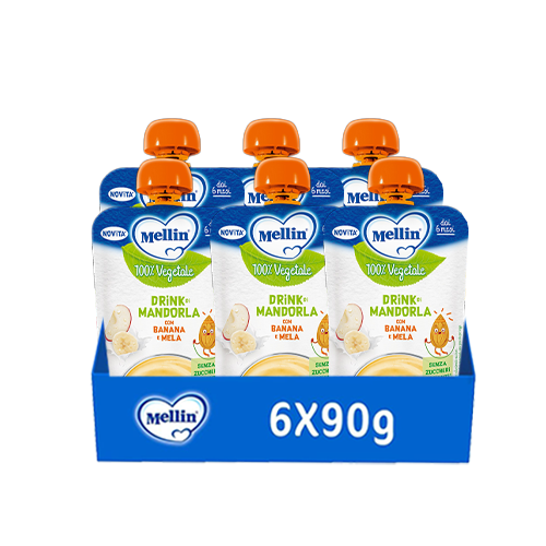 Mellin Pouch Mandorla Mela-Banana 6x90gr