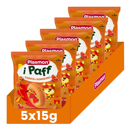 Plasmon Paff Carota e Pomodoro 5x15g