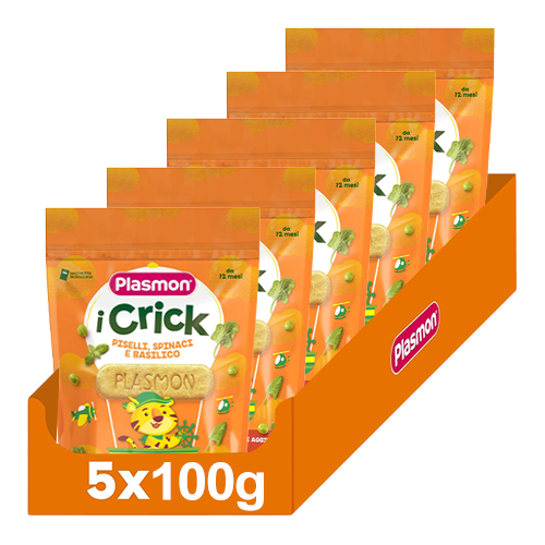Plasmon Crick Piselli, Spinaci e Basilico 5x100g