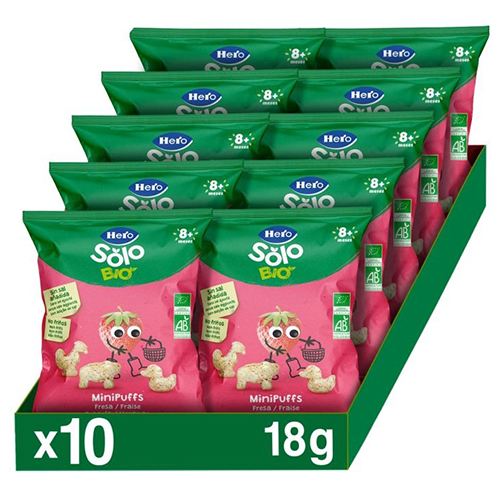 Hero Solo Snack Mini Puff Fragola 10x18gr