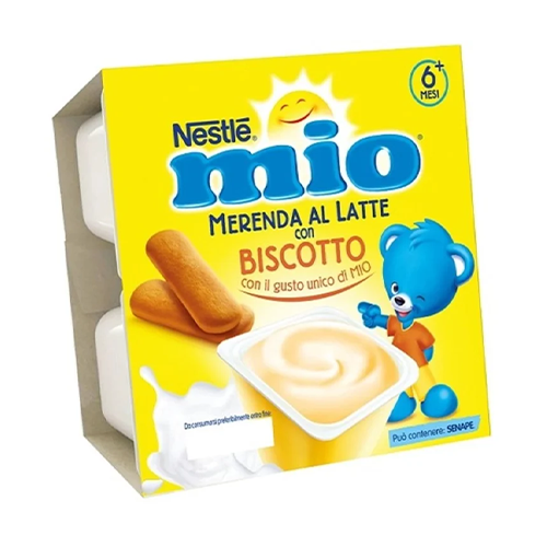 Nestlè Mio Merenda al Latte con Biscotto 4x100gr
