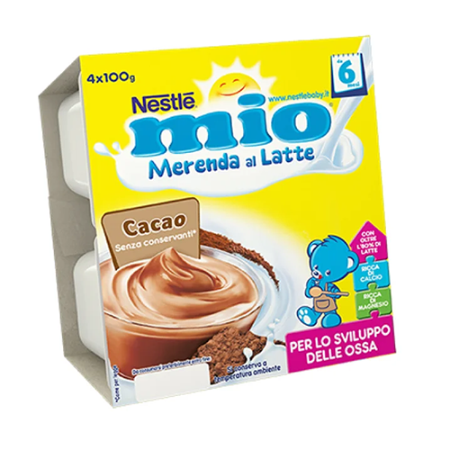 Nestlè Mio Merenda al Latte con Cacao 4x100gr