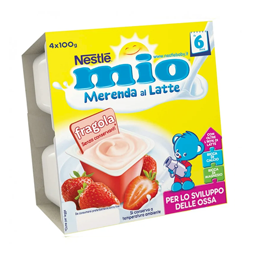 Nestlè Mio Merenda al Latte con Fragola 4x100gr