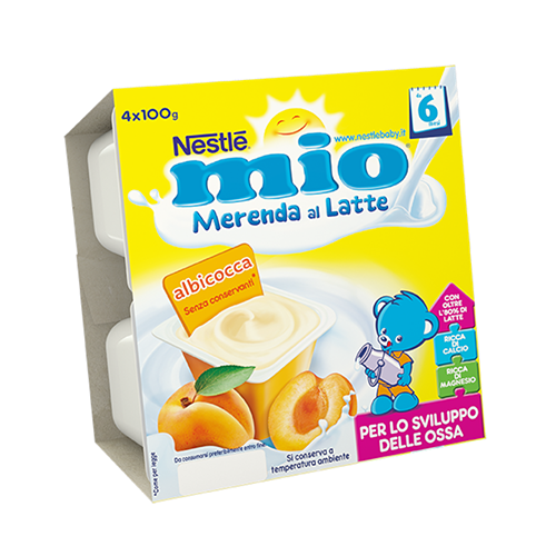 Nestlè Mio Merenda al Latte con Albicocca 4x100gr