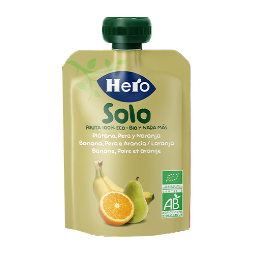 Hero Solo Pouch Banana, Pera e Arancia 100g