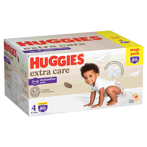 Huggies Extra Care Mutandina Mega Pack TG. 4 80pz