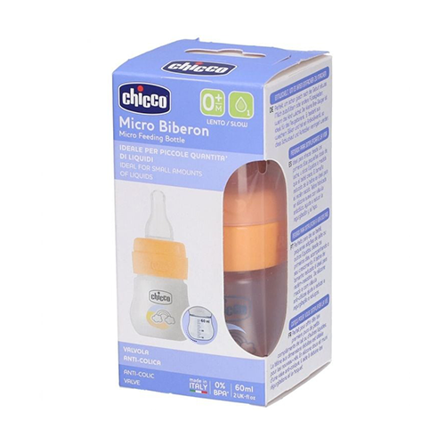 Chicco Micro Biberon 60 ml Silicone 0M+