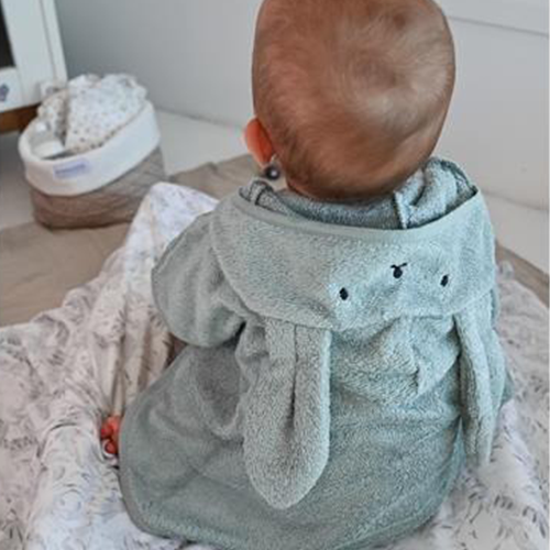 Bamboom Poncho Coniglio Ice Blue 0-2 Anni