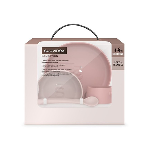 Suavinex Essence Set Svezzamento Silicone Rosa