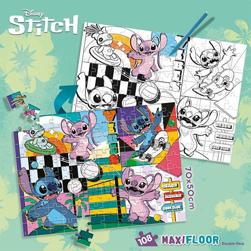Lisciani Puzzle Maxi Floor 108 Lilo e Stitch