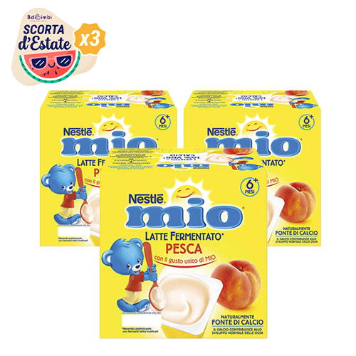 Scorta Nestlè Mio Merenda Latte Fermentato con Pesca 4x100gr