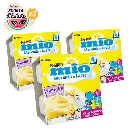 Scorta Nestlè Mio Merenda al Latte con Vaniglia 4x100gr