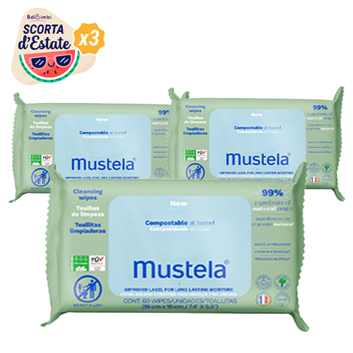 Scorta Mustela Salviette Compostabili profumate 60 pz