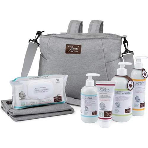 Fiocchi di Riso Borsa/Zaino con Fasciatoio  e Cosmetici