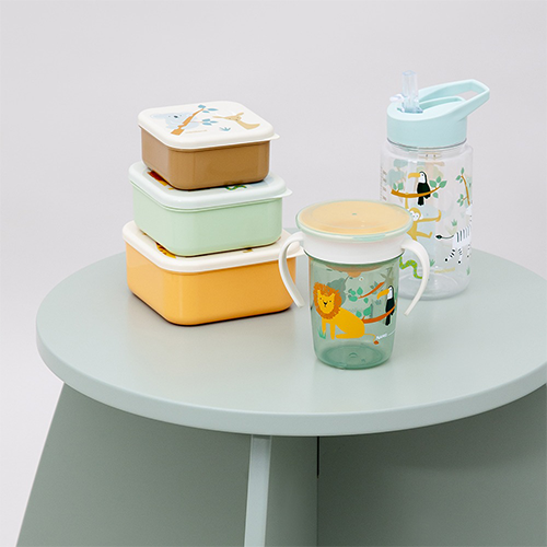 Miniland Snackbox per Alimenti 3 pz Jungle